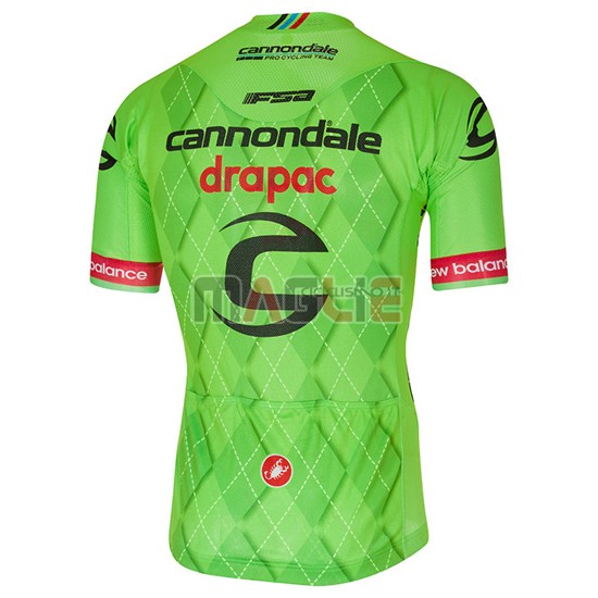 Maglia Cannondale manica corta 2016 verde e nero